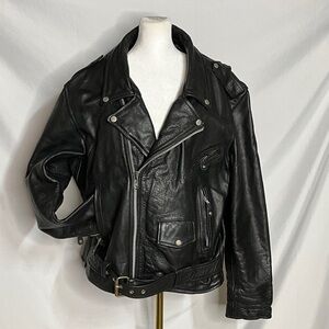 Classic Black Leather Biker Jacket